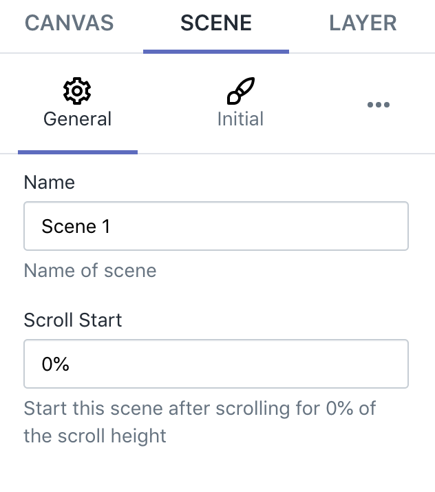 scene general settings